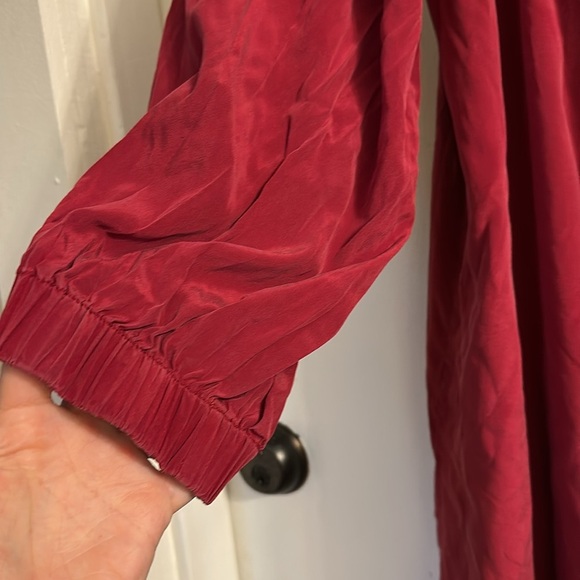 Alice + Olivia Red Off Shoulder Silk Mini Dress large - Picture 2 of 8